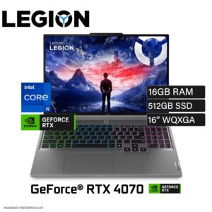 Notebook Lenovo Legion 5 16IRX9 Core i9-14900HX RTX 4070 16GB 512GB SSD 16" WQXGA 165Hz – Potencia extrema para gamers y creadores
