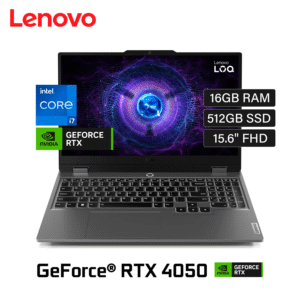Notebook Lenovo LOQ 15IRX9 Core i7-13650HX RTX 4050 16GB 512GB SSD 15.6" FHD IPS – Rendimiento gamer y productividad avanzada