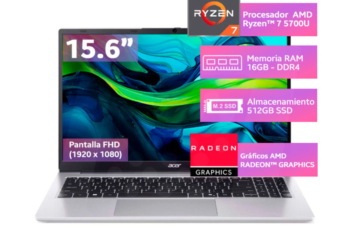Acer Aspire Lite AL15-41P-R27P Ryzen 7 5700U 16GB 512GB SSD 15.6 FHD